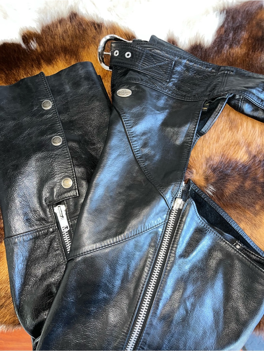 Women’s Harley-Davidson Black Leather Chaps XL - Picture 9 of 10